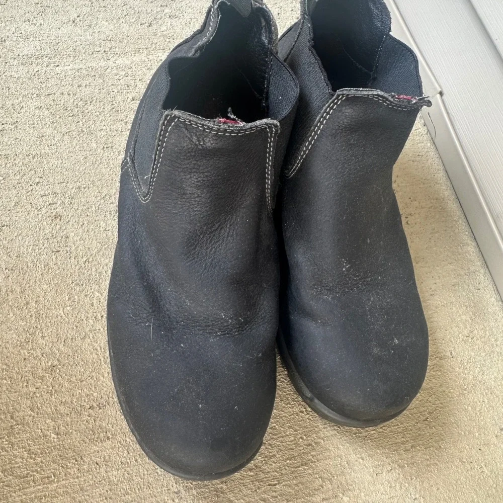 Avenger Work Boots Foreman Romeo A7111 Mens 9.5 Black Leather Slip On Chelsea